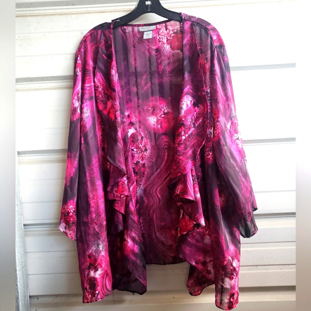 Beautiful 3x 26/28 Plus Size Catherines purple 💜 Summer cardigan top shirt